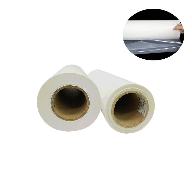 0.03mm 0.20mm Clear Adhesive Paper Roll , 0.96g/cm3 Smooth Thermo Adhesive Film